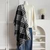 Double-sided Plaid Scarf Atmosphere Warm Scarf Women's Winter Versatile Four-sided Must Imitation Cashmere Scarf