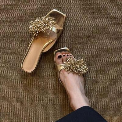 Модные Новые Повседневные Модные Женские Сандалии Летние Сандалии с Закрытым Носком и Вырезами Мягкие и Удобные Туфли-Балетки Zapatos De Mujer