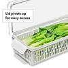 OXO Refrigerator Vegetable Compartment Storage Organization Vegetable Keeper Vegetables Freshness Comes with Draining Basket Dishwasher Safe Medium