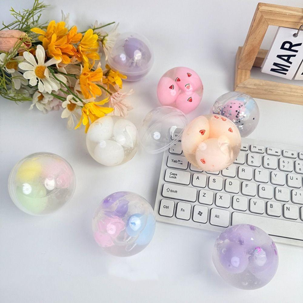 Crunch Sound Crispy Handmade Ball Handmade Fidget Squeeze Sensory Dumpling Squishy Kids Adults