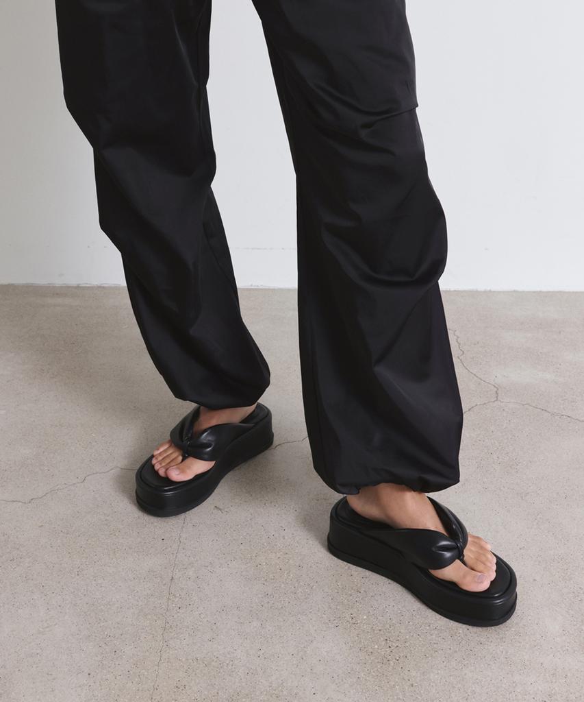 Twvp Wide Pillow Platform W-Pillow Platform Sandals Black