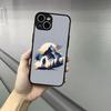 Чехол для телефона для кемпинга на природе для iPhone 17 16 15 14 13 12 Pro Max Xr Air Plus Черный жесткий чехол с ощущением кожи