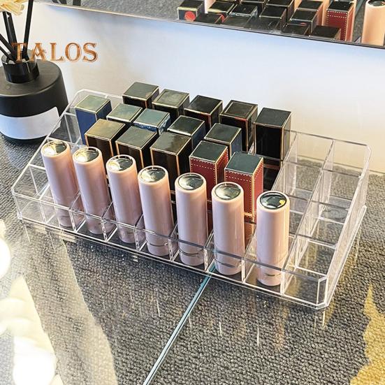 Органайзер для блеска для губ, большая емкость для хранения классификаций, 4 ряда, практичная сетка 12/18/36, подставка для помады, коробка для хранения глазури для макияжа