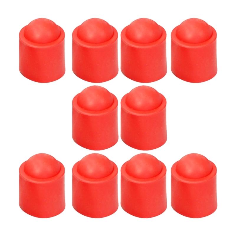 10pcs Billiard Cue Bottom Protectors Sleeve Club Tail Absorber Pool Cue End Caps for Pool Enthusiasts