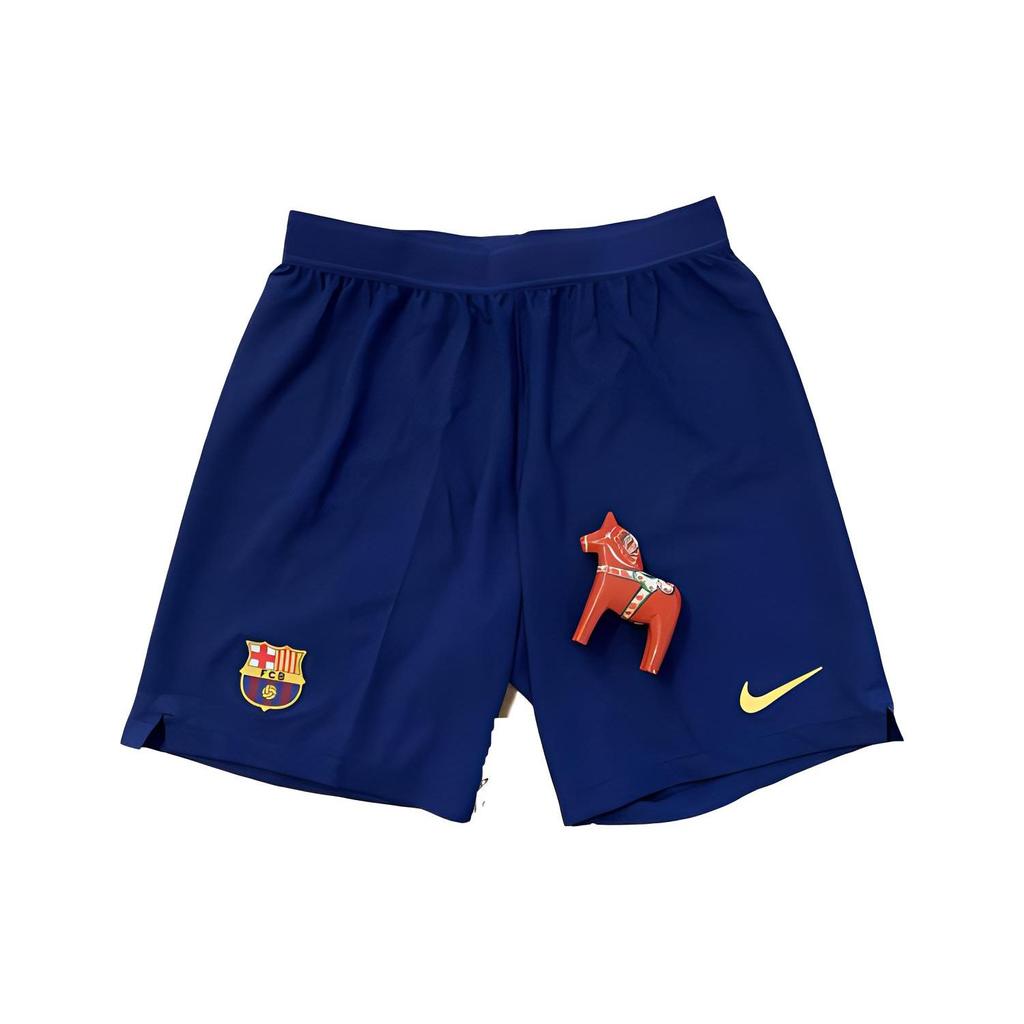 Nike Logo Animal Pattern Barcelona Player Edition Summer Elastic Waist Sports Shorts Men Shorts Blue AJ5285-455