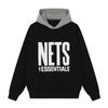 Fear of God Essentials Nets Спортивное худи Черный/Теплый меланж Мужские топы 192NB256424F