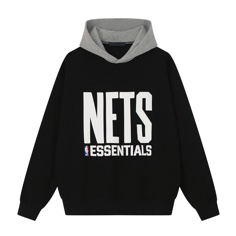 Fear of God Essentials Спортивная толстовка Nets Черный/Теплый меланж Мужские Топы 192NB256424F