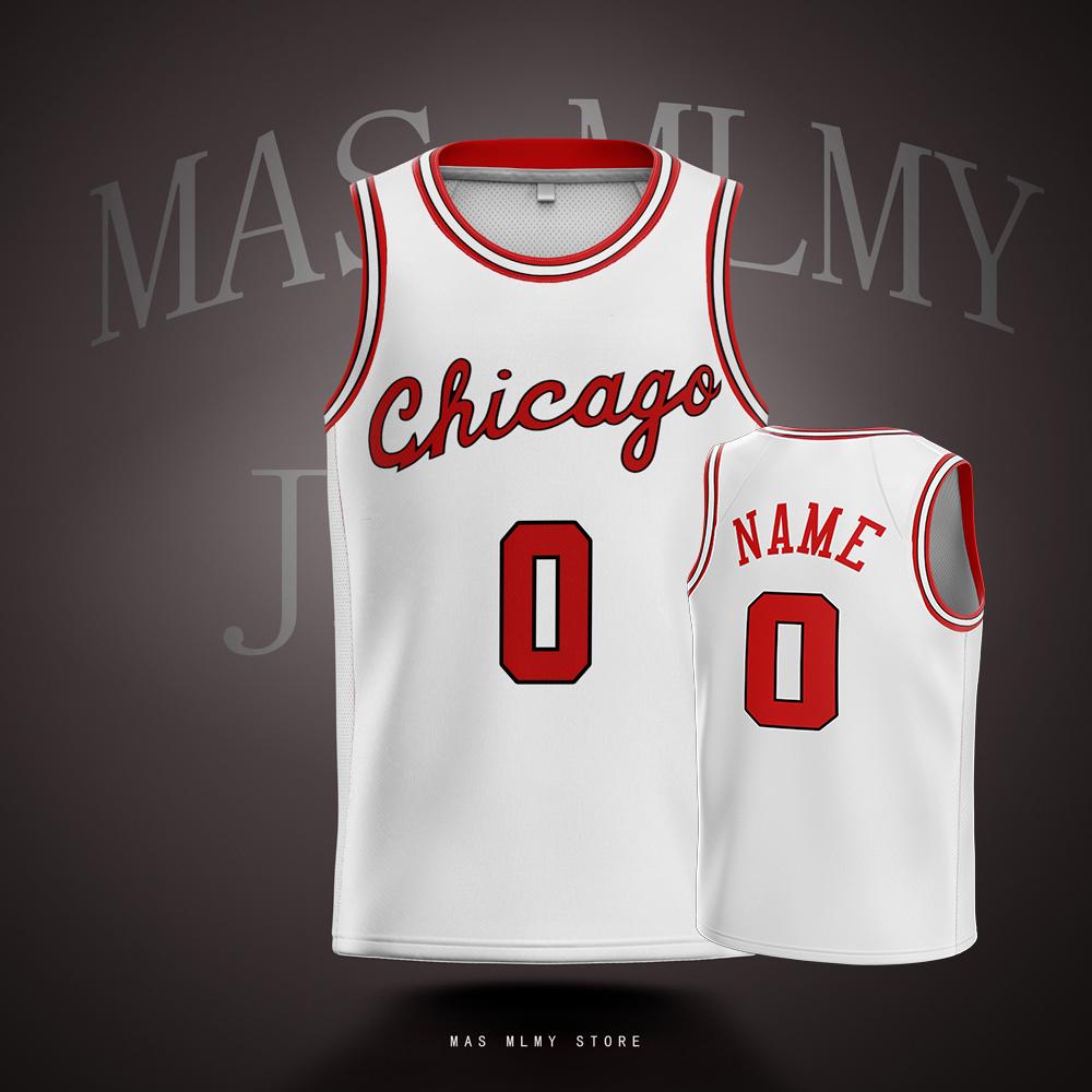 Chicago Basketball Jerseys Printed Kids Youth and Adult with Any