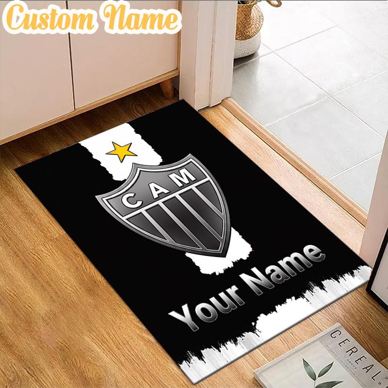 Custom Name Club Atletico Mineiro Crest Rug, Office Rug, Chair Rug, Carpet for Living Rooms, Doormat Game Rug Home Decor Christmas Gifts