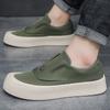 Вулканизированные туфли мужские зеленые британские повседневные парусиновые кроссовки для мужчин на платформе для ходьбы модные мужские кроссовки 2024