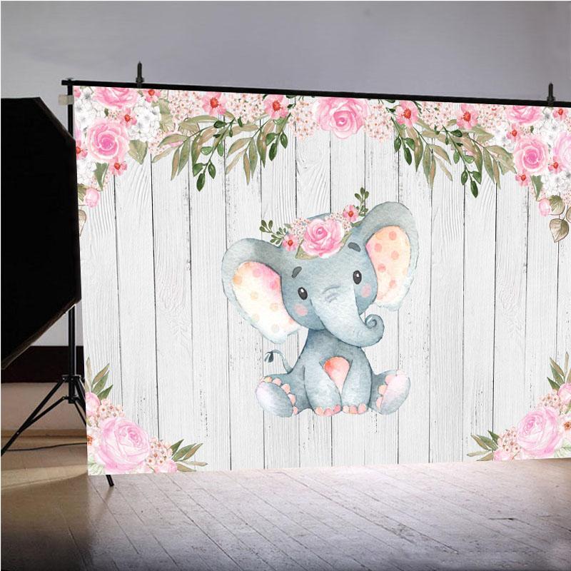 С днем ​​рождения слон ребенок фото фон детская фотография фон реквизит