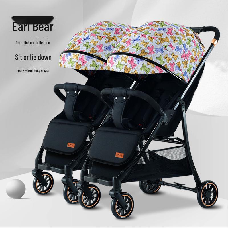 Легкая коляска для близнецов: Складной, сидячий и лежачий вариант для детей