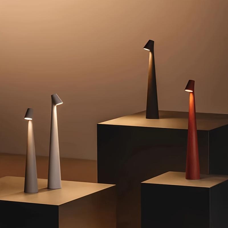 Беспроводная светодиодная перезаряжаемая настольная лампа, креативные ночники для гостиной и кабинета, верхнее сенсорное диммирование, атмосферный свет для украшения рабочего стола