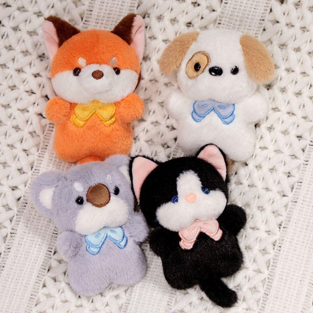 Stuffed Cartoon Animal Keychain Soft Cat Plush Keyring Plush Koala Bag Pendant  Kids Gifts