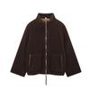 Womens Oversized Zip-Up Wool Blend Coat Streetwear Chic Loose Fit 2025