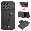 Чехол для телефона Xiaomi Poco F8 Pro / Redmi K90 5G со слотами для карт, подставкой, из кожи + ТПУ