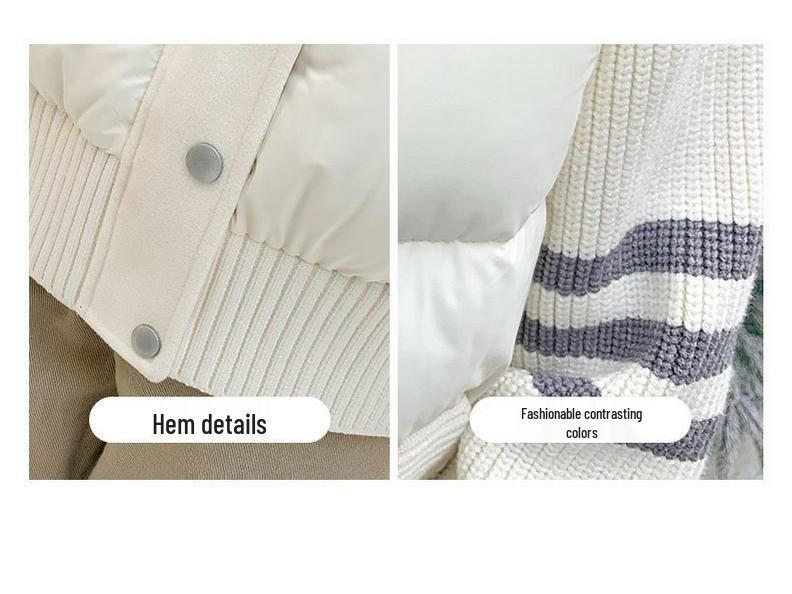 Женская зимняя трикотажная куртка из шенилла и хлопка премиум-класса со стойкой