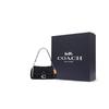 Coach Мягкая полосатая 26 Классическая Monogram Ткань Застежка-клапан Сумка на плечо Женская сумка на плечо Черная CG094-LHDRJ