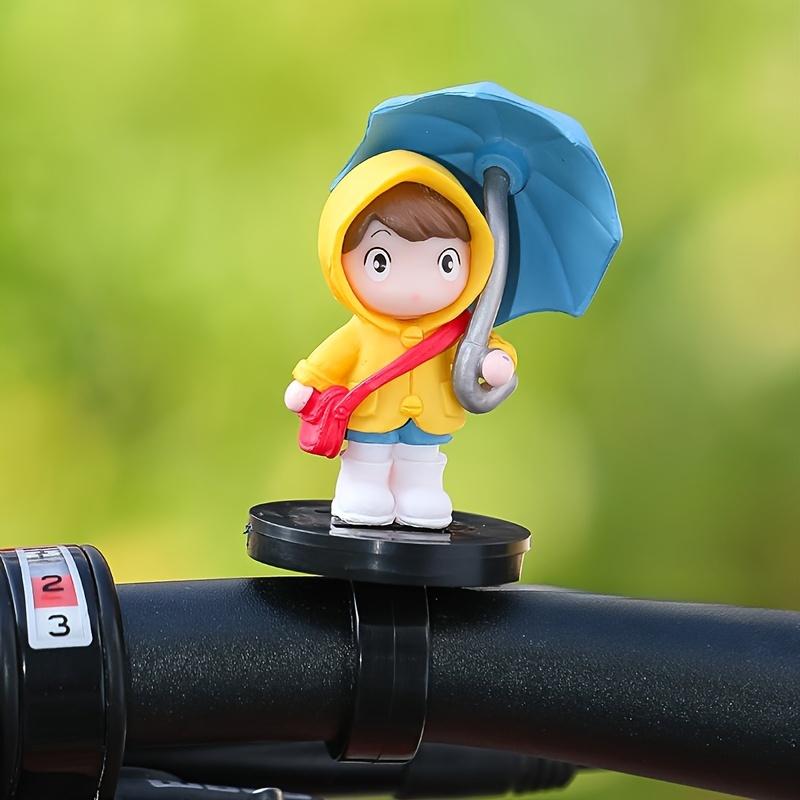 Creative Strap Model Motorcycle Cute Doll, Bicycle Decoration Ornament, Mountain Bike, Motorcycle New Umbrella Girl Decoration, Bottle Car Ornament