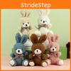 Lovable Style Cartoon Rabbit Plush Toy With Bow Tie Ideal For Backpacks And Keychains