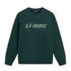 Li Ning Sports Lifestyle Series Round Neck Loose Versatile Comfortable Letter Casual Sweatshirt Unisex Sweatshirt Forest-Green AWDVF77-1