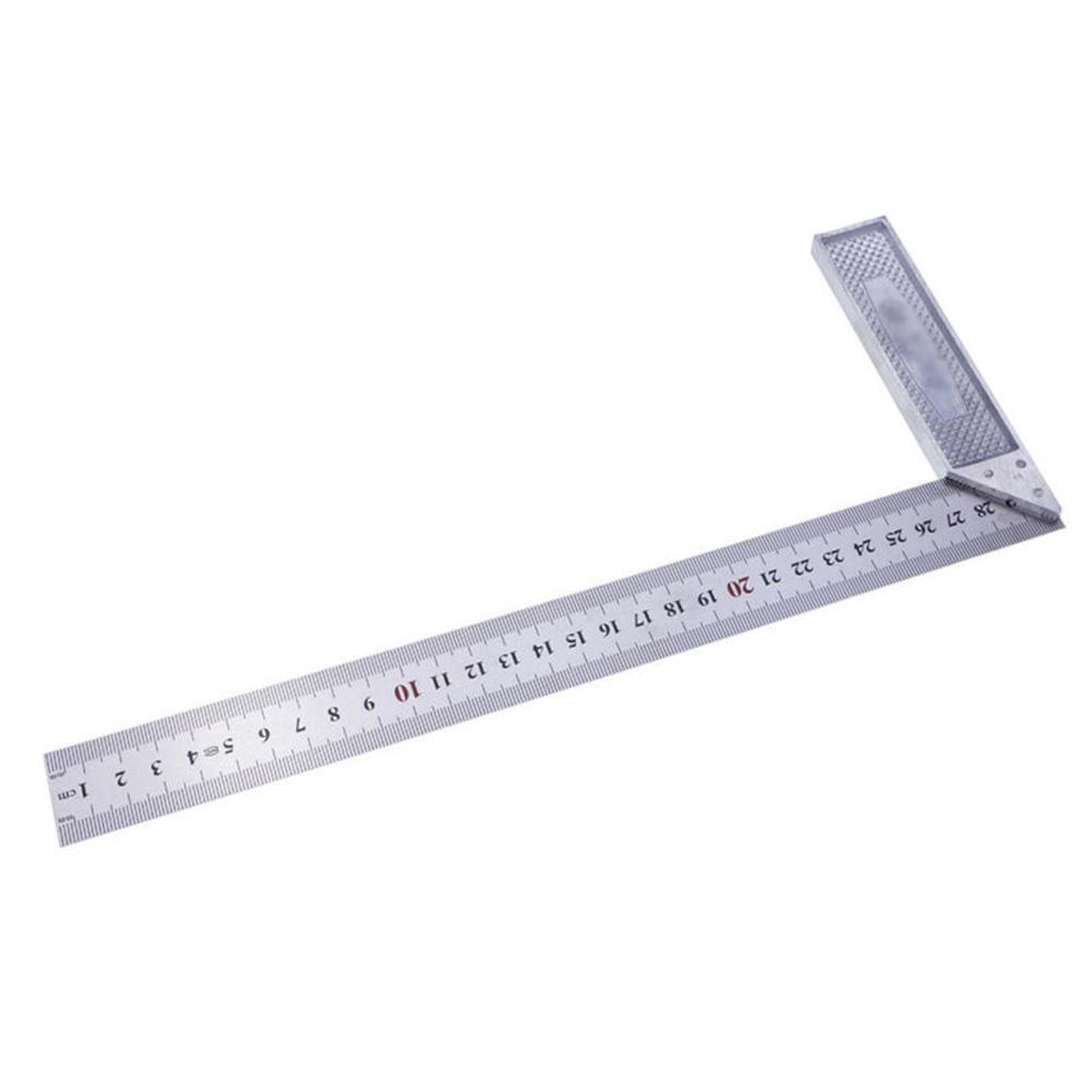 30cm Stainless Steel Right Angle Measuring Rule Tool Square Ruler 0-12 Inches Straight 90 Degree Angle Ruler Carpentry Measuring