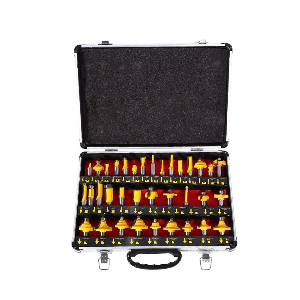 35pcs 1 2 Inch Shank Router Bits Set Woodworking Milling Cutter Bits With Box