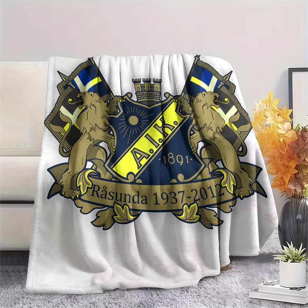 1PC AIK Print Flannel Blanket, High quality Comfortable for All Seasons, Home Decor, Warmth and Comfort, Perfect for Christmas Gifts