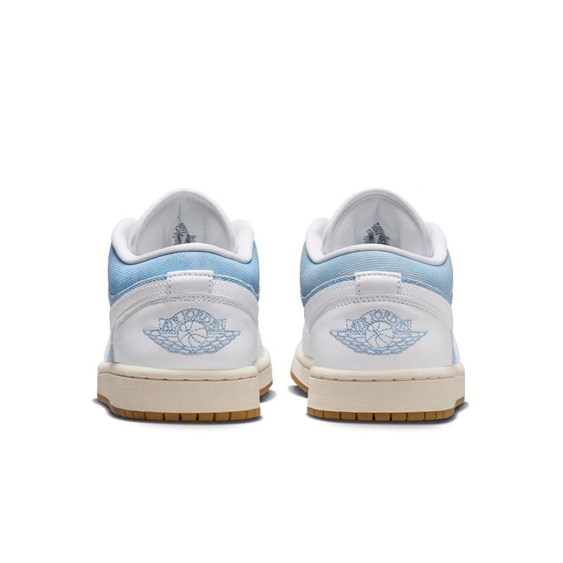 Jordan AJ1 Сине-белые повседневные спортивные кроссовки с джинсовой текстурой