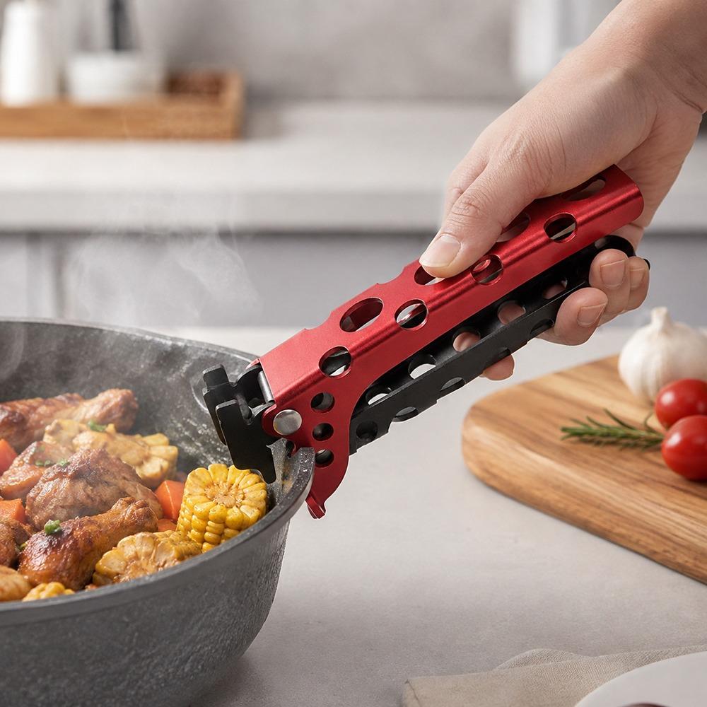 Portable Pot Lifter Aluminum Alloy Pot Gripper Durable Pan Grip Handle  Home Use