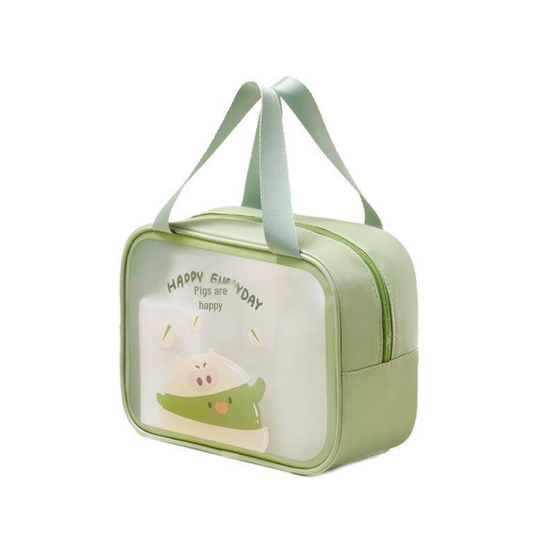 Multifunctional Waterproof Travel Toiletry & Makeup Bag with Double-Layer Storage for Fitness, Swimming, and Business Trips.