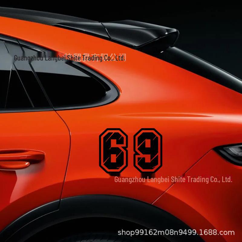 10 см цифровые гоночные автомобильные наклейки с номером 0-9 для модифицированных автомобилей