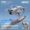 Новый мини-дрон V66 с двойной камерой 4K HD, безголовым режимом, обходом препятствий, FPV-дрон, складной квадрокоптер с дистанционным управлением и поворотом на 360°, детская игрушка в подарок