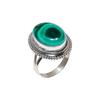 Малахит - Конголезское кольцо из серебра 925 пробы V4367, зеленое кольцо, овальное кольцо, подарок на День святого Валентина, подарок для нее, подарок на день рождения, ювелирные изделия ручной работы, серебряное кольцо