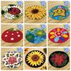 Cartoon Flower Embroidery Latch Hook Rug Kit Needlework Carpet Santa ClausAccessories Cross Stitch Latch Hook Cushion Carpet Diy