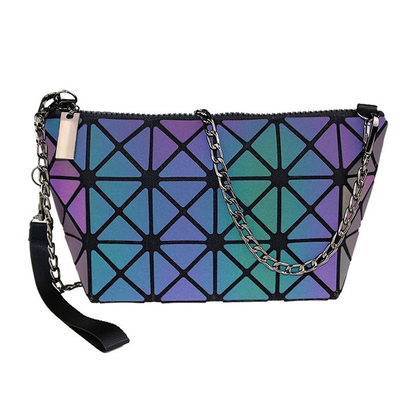 Геометрическая сумка-бриллиант Женская мини-геометрическая сумка-мессенджер Красочная косметичка Креативная складная женская сумочка