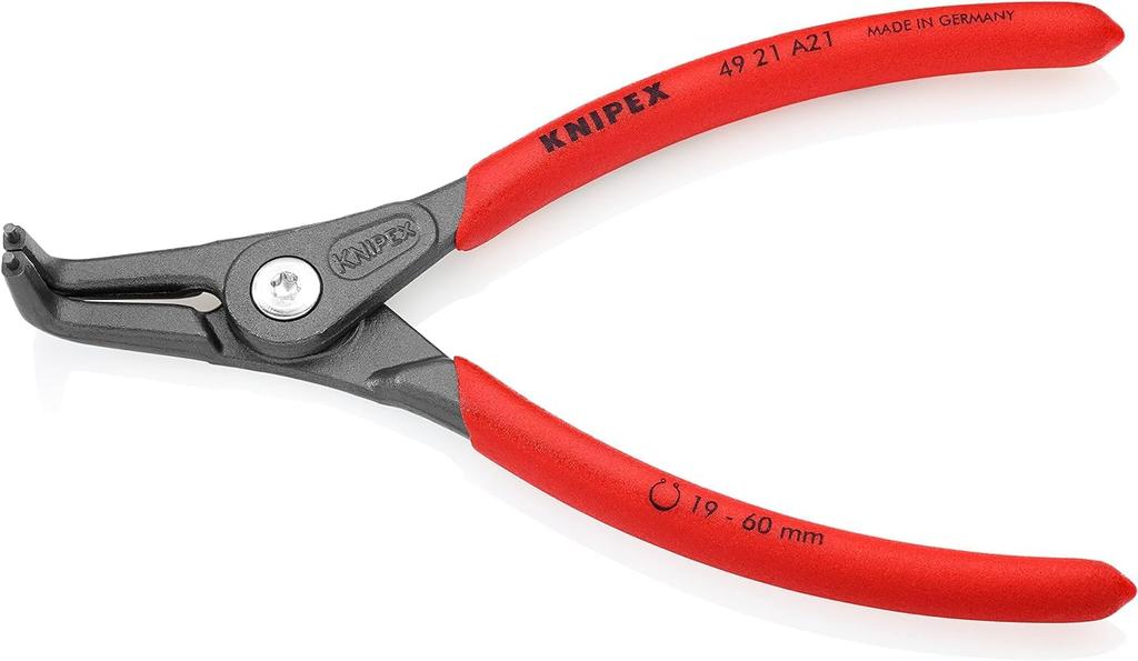 KNIPEX 4921A21 90-градусные клещи для стопорных колец для валов, 19-60 мм