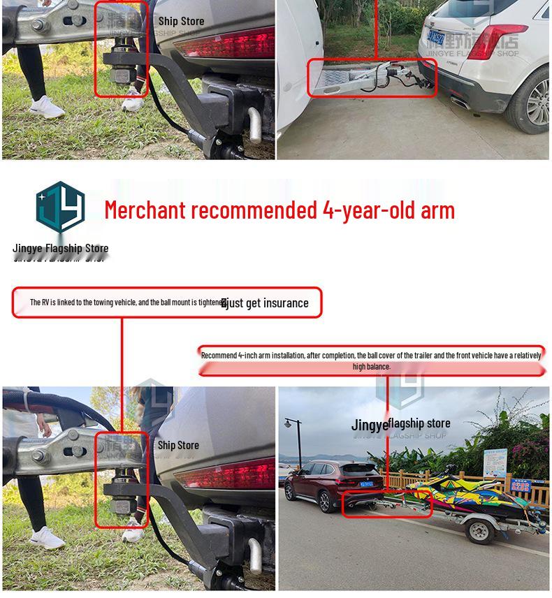 Suitable for Wei Pai Trailer Hitch: Towing Hook for Rogue, RV, Yacht, Flatbed, and Blue Mountain Trailers