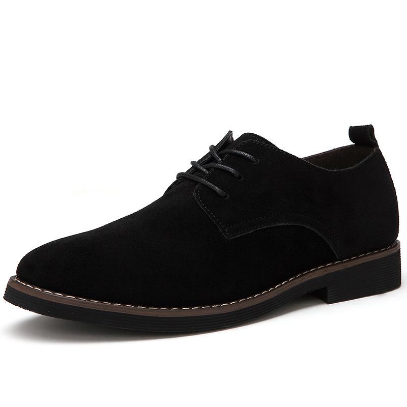 Men's British Style Suede Leather Shoes: Frosted Business Casual Shoes