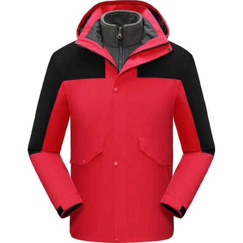 Женские и мужские 3 в 1 водонепроницаемые зимние куртки теплая ветровка уличное пальто термофлисовая подкладка капюшон флисовая подкладка теплая рабочая одежда большой карман