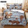 3D Squirrel Bedding Set Queen Bedding Duvet Cover Set Bedding Set Bed Cover Queen Bedroom Bed Cover Set Bed Set Bedding