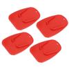 ACROPIX Motorcycle Kickstand Base Plate Parking Side Stand Extension Pad Red 4pcs