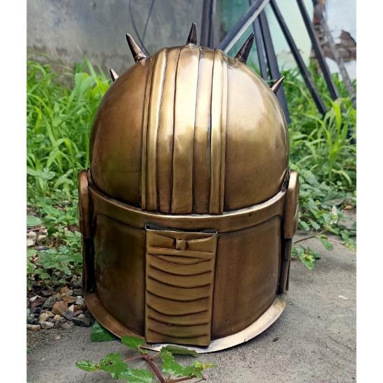 The Armorer Mandalorian Helmet Wearable Metal Helmet Larp Cosply Warrior Helmet