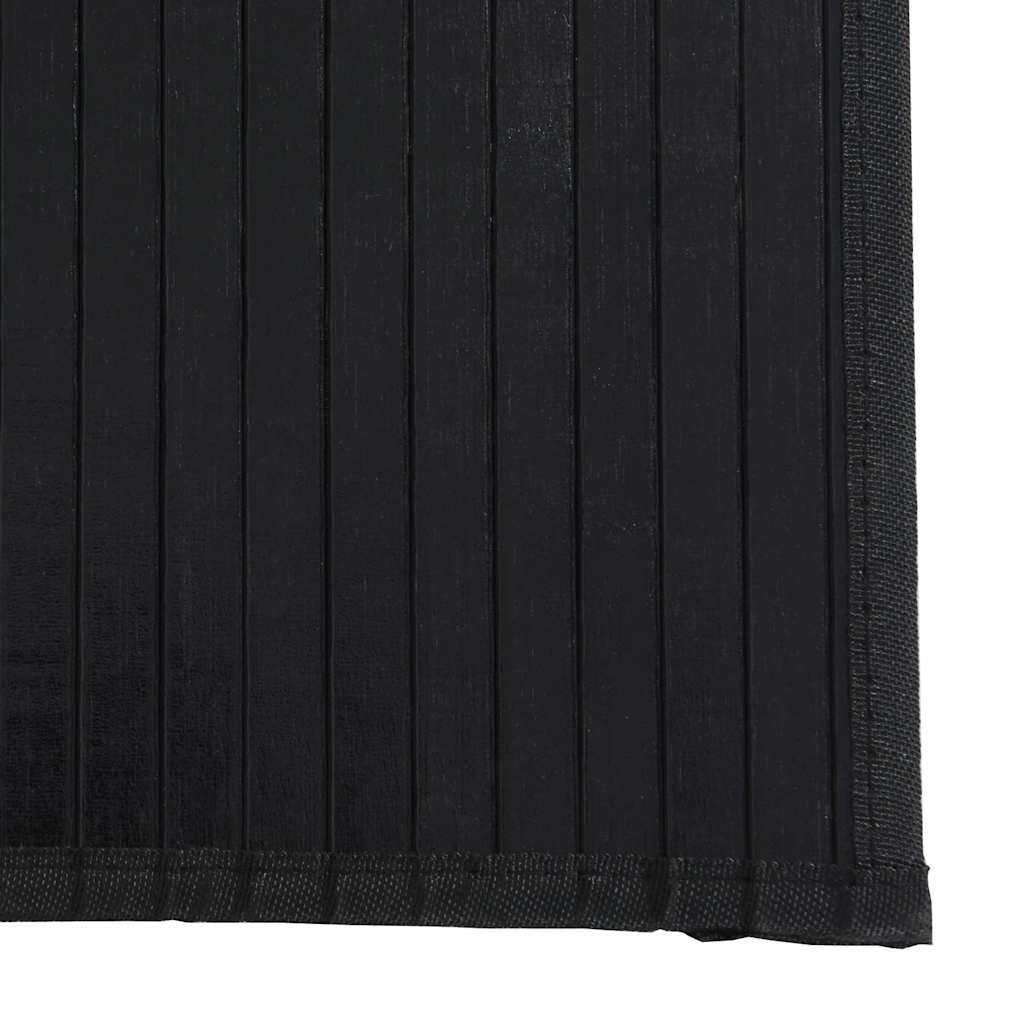 Rectangular Rug Black 70 x 200 cm Bamboo