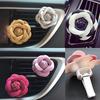 Car-styling Camellia High Flower Female Air Outlet Perfume Clip Auto Accessory Decoration