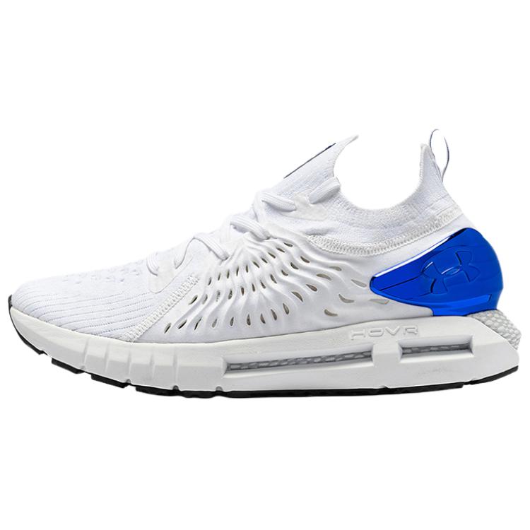 Under Armour HOVR Phantom RN Metallic Удобная спортивная амортизация Низкий верх Повседневная обувь Мужские кроссовки Бело-синие 3025351-100