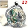 2d Dragon Themed Keyring With Glass Alloy Material For Gift And Collectors