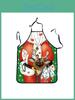 Cartoon Christmas Waterproof Apron Home Cooking Party Activities Kitchen Supplie