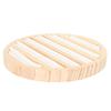 Ring Tray Round 6 Slots Solid Wood Scratch Proof Multi Purpose Ring Earring Jewelry Organizer White