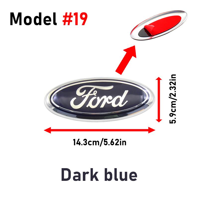 Car Front Hood Emblem For Ford Focus Fiesta Ranger Mondeo S-MAX Kuga Mustang F150 F250 F350 MK2 Rear Boot Trunk Logo Accessories CVX1